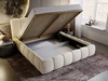 Polsterbett mit Bettkasten und Lattenrost 200x200 Cloud Beige