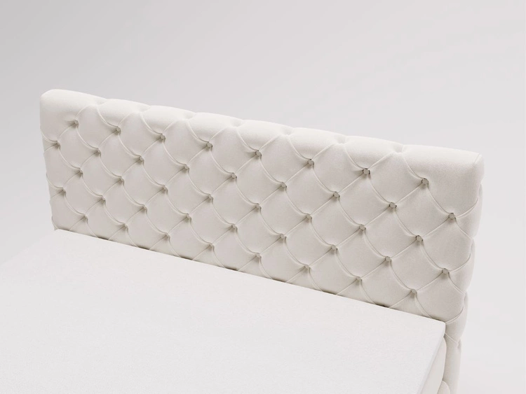 Boxspringbett mit Bettkasten 160x200 Canolo Creme