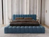 Polsterbett mit Bettkasten und Lattenrost 140x200 Italia Blau