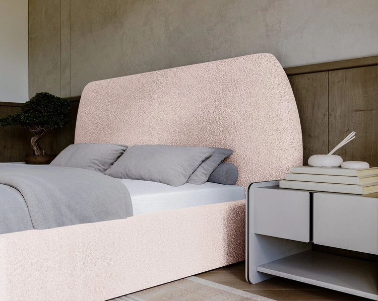Polsterbett mit Lattenrost 140x200 Blossom - Beige