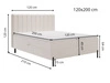 Boxspringbett mit Bettkasten 120x200 Primavera Beige
