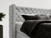 Boxspringbett mit Bettkasten 160x200 Lion Hellgrau