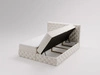 Boxspringbett mit Bettkasten 140x200 Canolo Creme