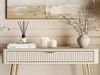 Schminktisch mit Goldenen Metallbeinen Latina Beige