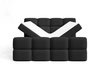 Boxspringbett mit Bettkasten 160x200 Rivon Schwarz