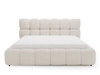 Polsterbett mit Bettkasten und Lattenrost 180x200 Modo aus Bouclé-Stoff Beige