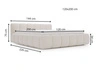 Polsterbett ohne Bettkasten mit Lattenrost 120x200 Cloud Low aus Bouclé-Stoff Dunkelbeige