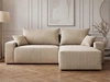 Ecksofa L-Form mit Schlaffunktion und Bettkasten Nivo Beige