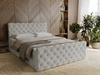 Boxspringbett mit Bettkasten 160x200 Lunaris Hellgrau