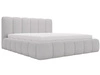 Polsterbett mit Bettkasten und Lattenrost 140x200 Cloud Bouclé-Stoff Hellgrau