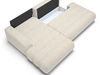 Ecksofa L-Form mit Schlaffunktion und Bettkasten Lisso Links Beige