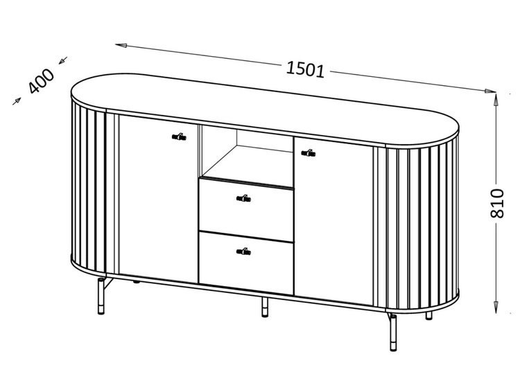 Möbelset für Schlafzimmer Soria Kaschmir