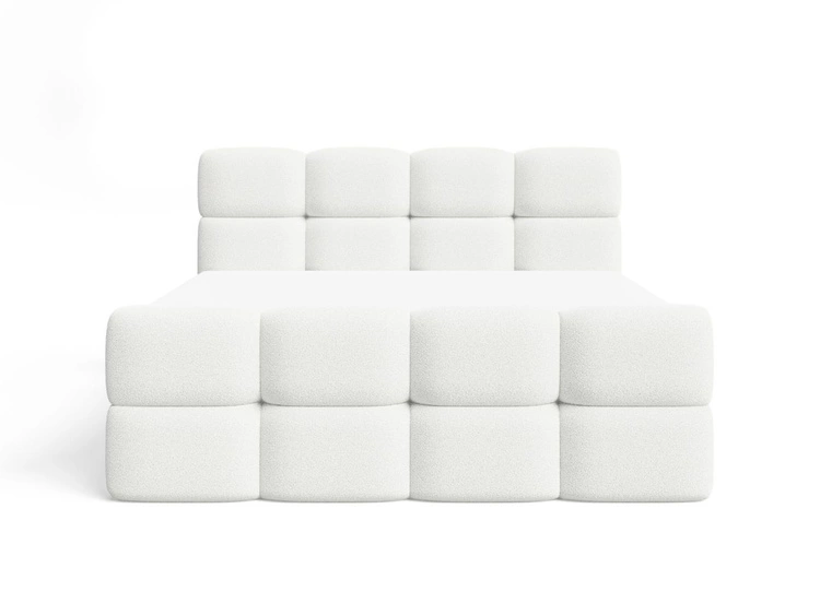 Boxspringbett mit Bettkasten 120x200 Rivon Creme