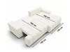 Ecksofa L-Form Links mit Schlaffunktion und Bettkasten Caleo Beige