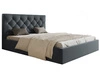 Polsterbett mit Bettkasten und Lattenrost 160x200 Selva Dunkelgrau