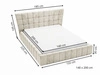 Polsterbett mit Bettkasten und Lattenrost 140x200 Paris Beige