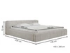 Polsterbett mit Bettkasten und Lattenrost 160x200 Lipari Beige