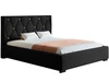 Polsterbett mit Bettkasten und Lattenrost 160x200 Tasso Schwarz