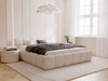 Polsterbett ohne Bettkasten mit Lattenrost 140x200 Cloud Low aus Bouclé-Stoff Beige