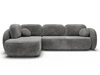 Ecksofa mit Schlaffunktion und Bettkasten Links Carino Grau