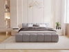 Polsterbett mit Bettkasten und Lattenrost 200x200 Cloud Low Grau