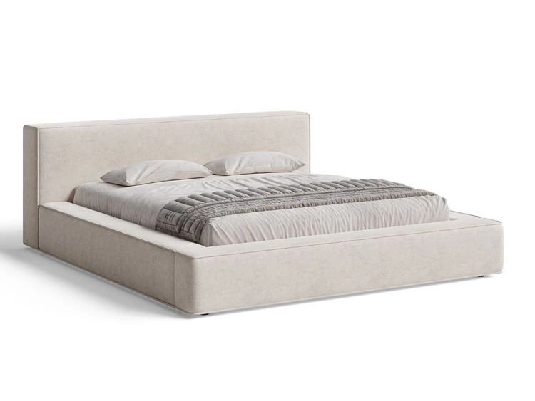 Polsterbett mit Bettkasten und Lattenrost 140x200 Mali Beige