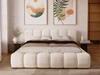 Polsterbett mit Bettkasten und Lattenrost 160x200 Doria Creme