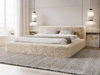 Polsterbett mit Bettkasten und Lattenrost 140x200 Enjoy Beige