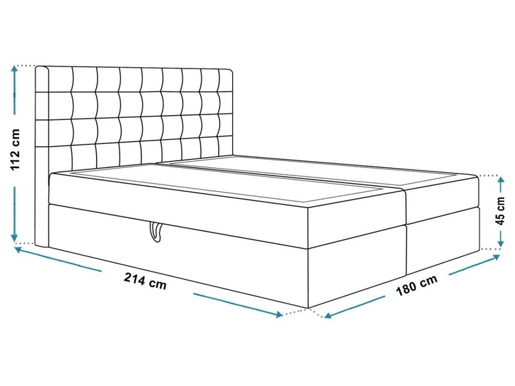 Boxspringbett mit Bettkasten 180x200 Denza Beige